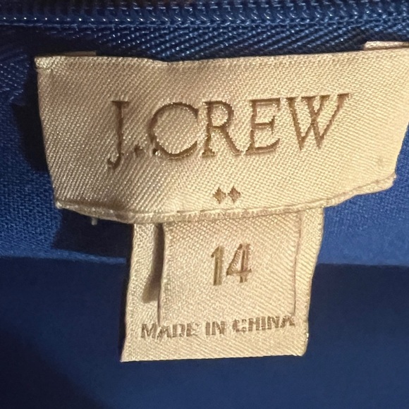 J Crew size 14 blue scalloped hem dress - Picture 3 of 7